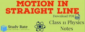 Read more about the article Motion in Straight Line-Kinematics Notes Class 11 Physics Notes- Download PDF for JEE/NEET