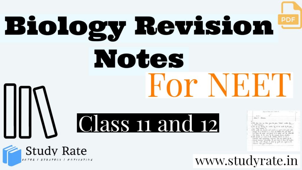 Biology Revision Notes For NEET PDF: Class 11 And 12 - Download PDF ...